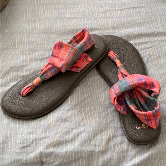 Sanuk Shoes - Sanuk yoga sling striped shoe with yoga footbed.11